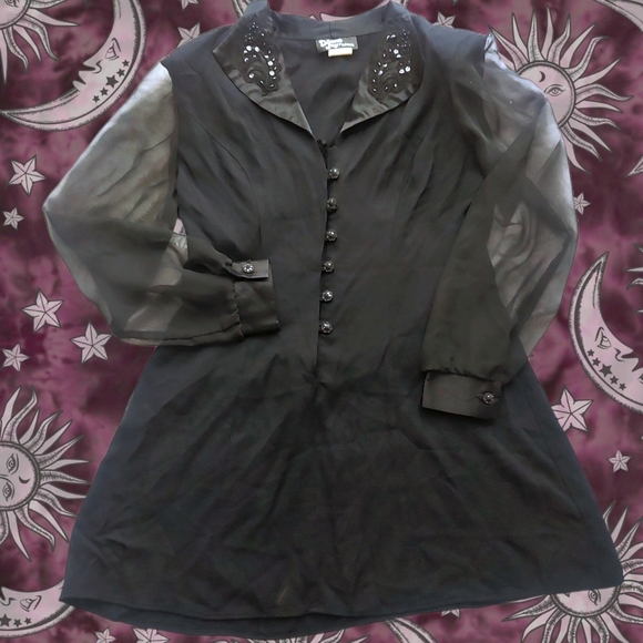 vintage 90s black dress - Picture 11 of 16